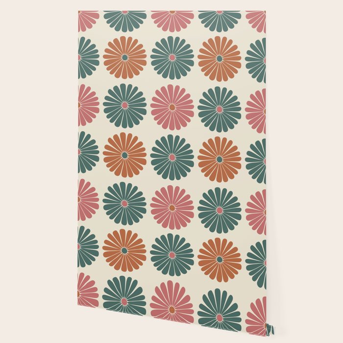 Retro Summer Daisies IX Wallpaper Gallery Image 2