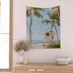 no lifeguard lxxiv / waikiki, hawaii Wall Tapestry Gallery Image 2