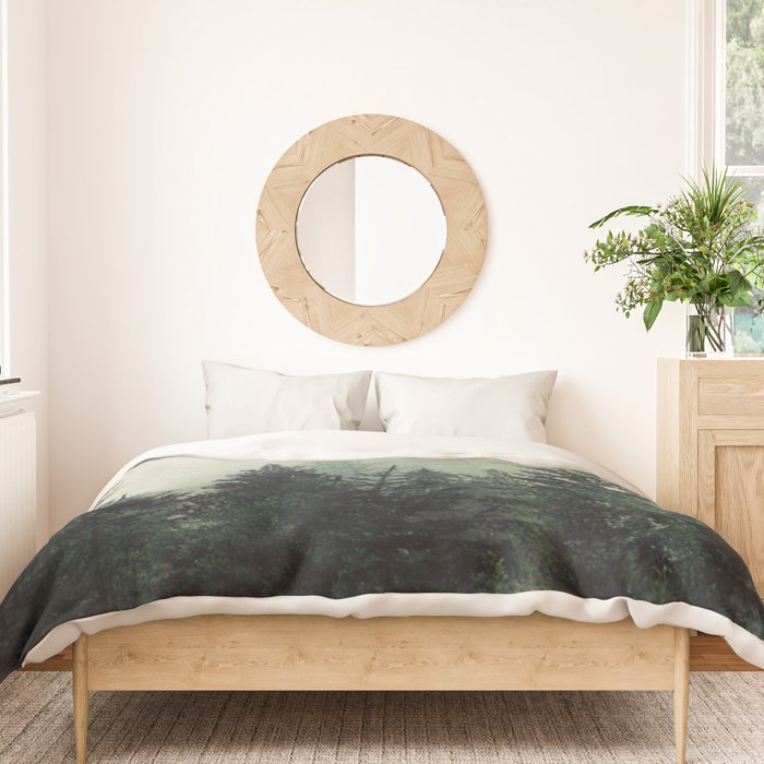 Foggy Pine Trees Duvet Cover Gallery Image 3
