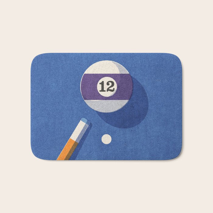 BALLS / Billiards - ball 12 I Bath Mat Gallery Image 1