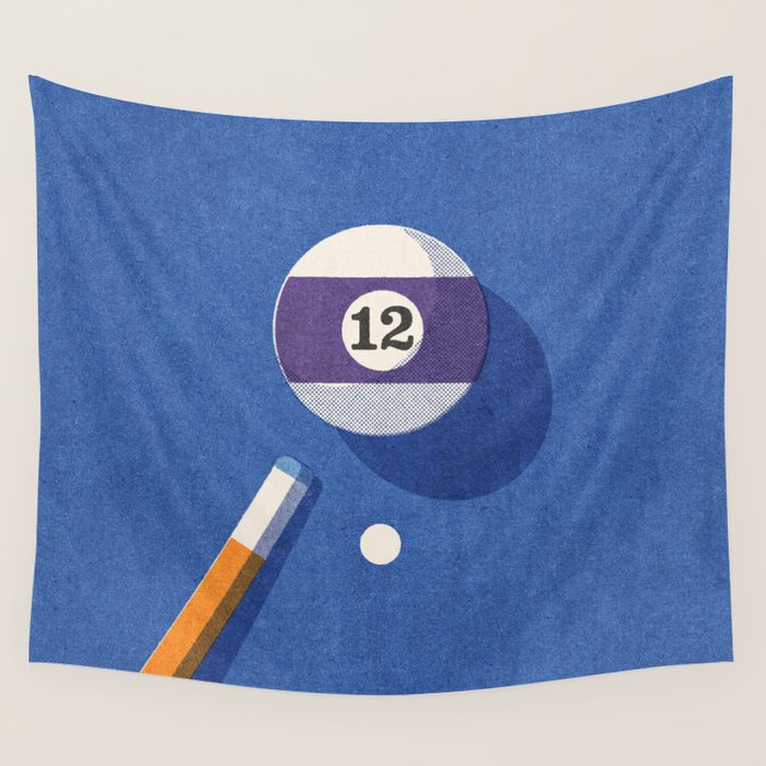BALLS / Billiards - ball 12 I Wall Tapestry Gallery Image 1
