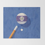 BALLS / Billiards - ball 12 I Throw Blanket Gallery Image 2
