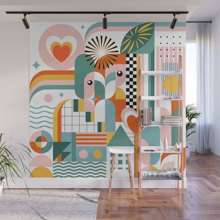 Happy Coastal Life Wall Mural Gallery Image 1