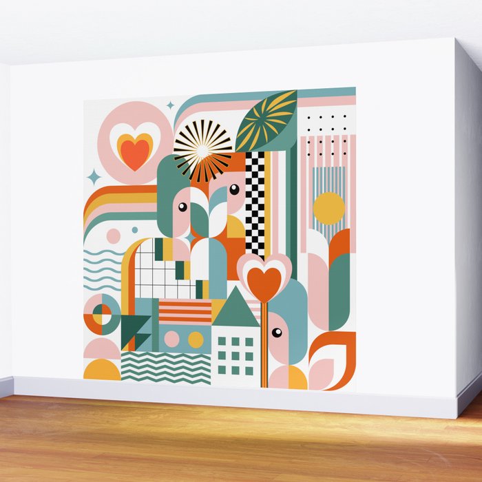 Happy Coastal Life Wall Mural Gallery Image 2