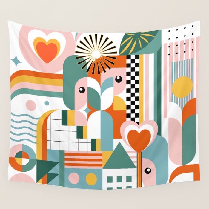 Happy Coastal Life Wall Tapestry Gallery Image 4