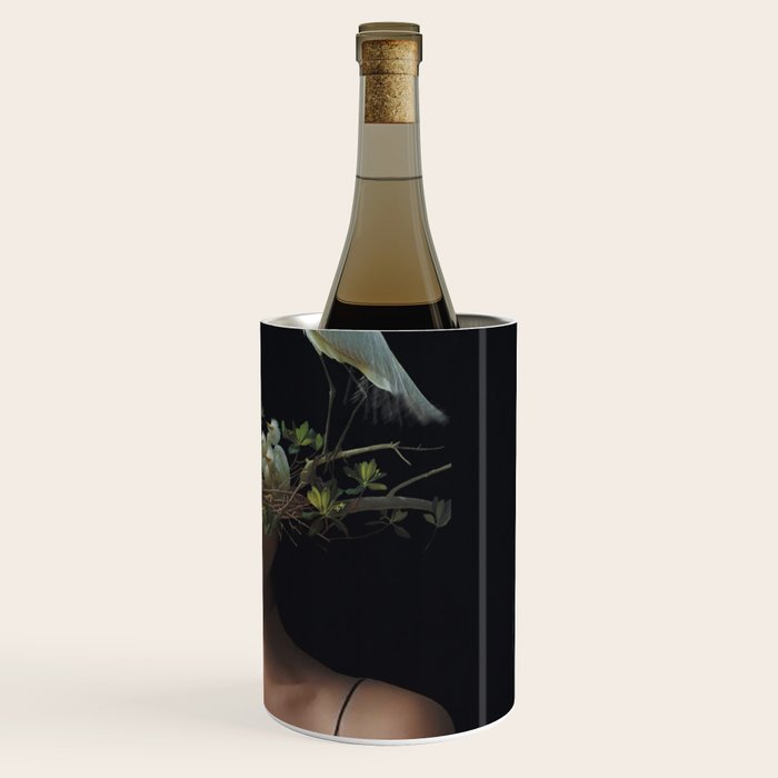 Lady with Birds 3 Wine Chiller Gallery Image 3
