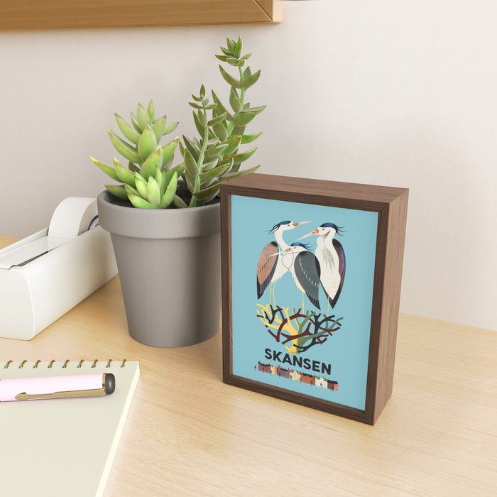 Skansen Zoo - Vintage Swedish Poster, 1954 Mini Art Print Gallery Image 2