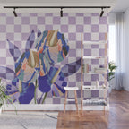 Modern artistic flowery tropical Wall Mural Gallery Image 1