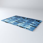 Indigo Satin Shibori Rug Gallery Image 3
