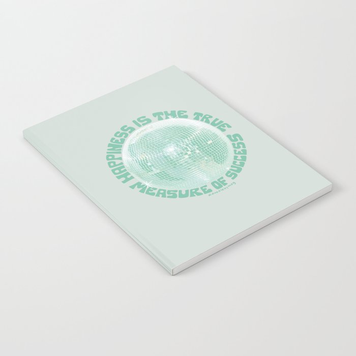 Happiness Is The True Measure of Success in Mint Notebook Gallery Image 1