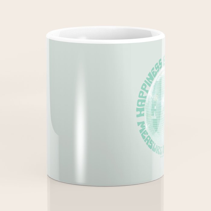 Happiness Is The True Measure of Success in Mint Coffee Mug Gallery Image 4