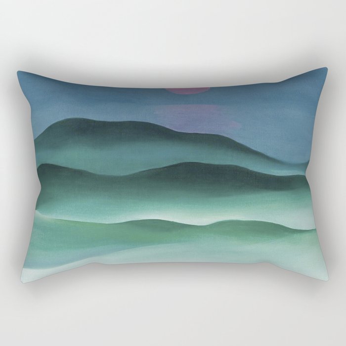 Pink Moon over Water (1924) by Georgia O'Keeffe Rectangular Pillow Gallery Image 1