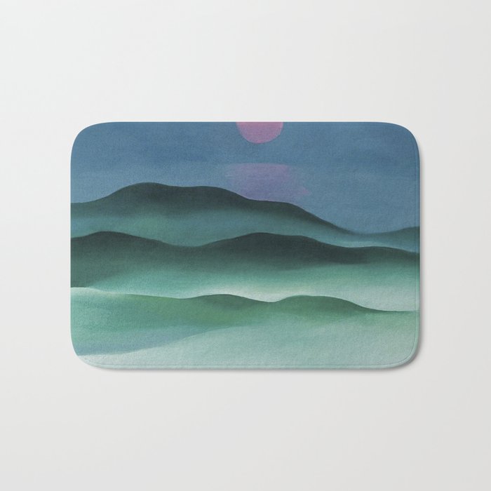 Pink Moon over Water (1924) by Georgia O'Keeffe Bath Mat Gallery Image 1