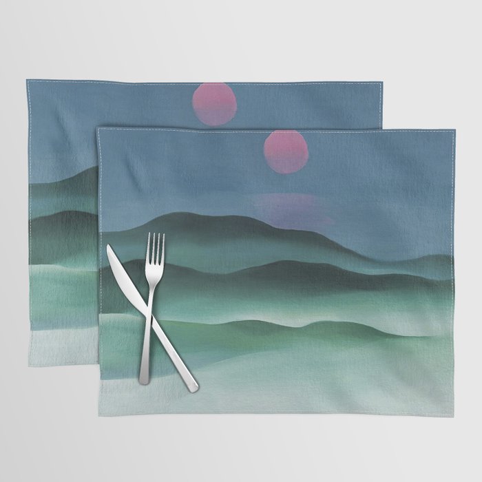 Pink Moon over Water (1924) by Georgia O'Keeffe Placemat Gallery Image 1