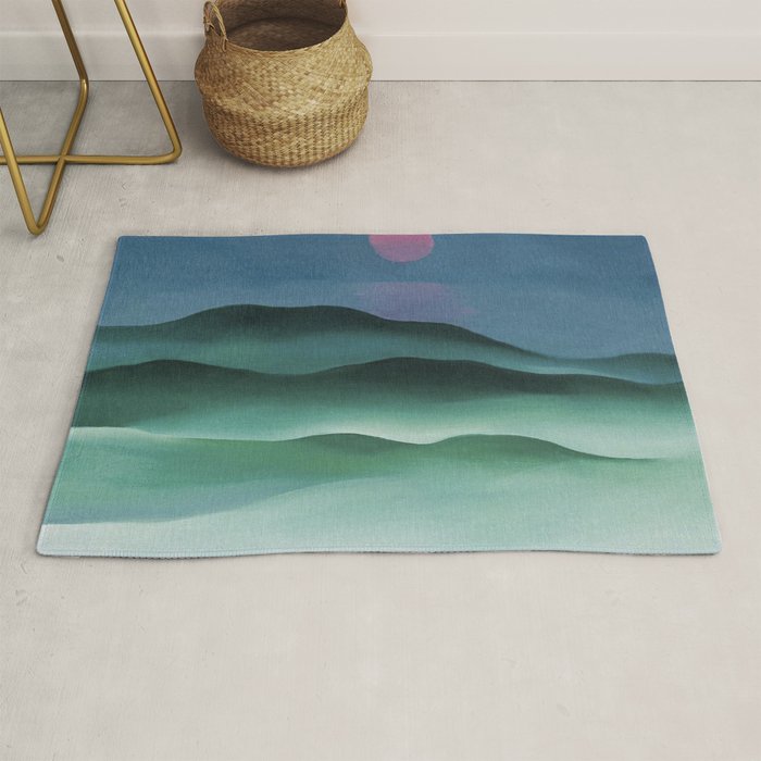 Pink Moon over Water (1924) by Georgia O'Keeffe Rug Gallery Image 1
