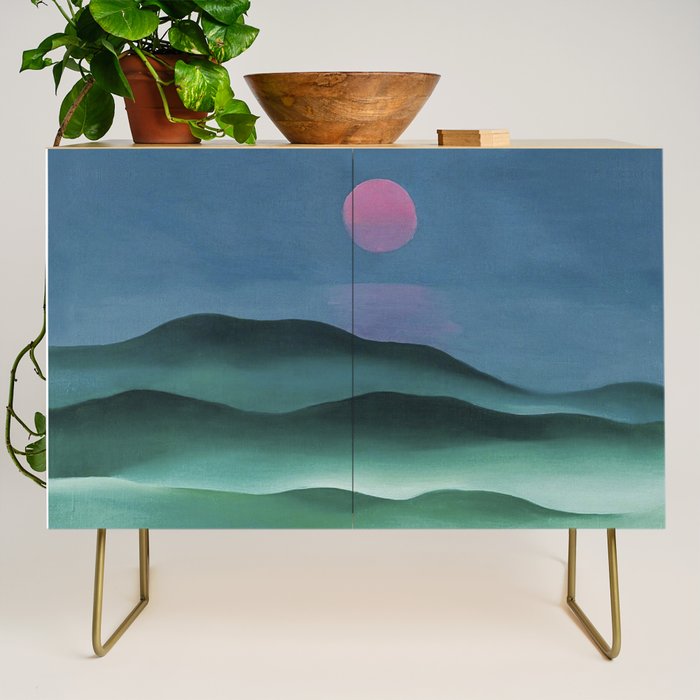 Pink Moon over Water (1924) by Georgia O'Keeffe Credenza Gallery Image 1