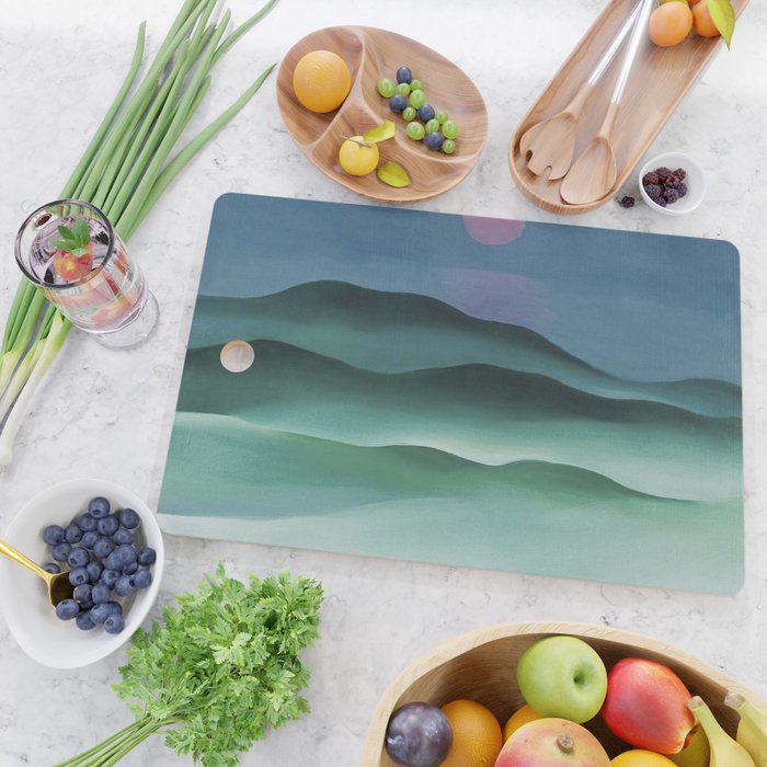Pink Moon over Water (1924) by Georgia O'Keeffe Cutting Board Gallery Image 2