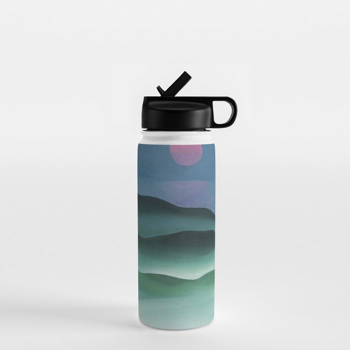 Pink Moon over Water (1924) by Georgia O'Keeffe Water Bottle Gallery Image 1