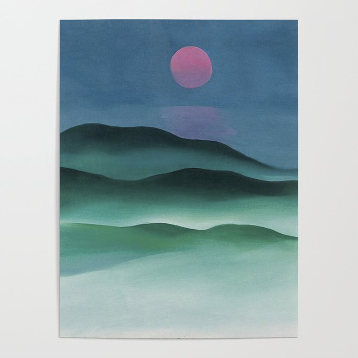 Pink Moon over Water (1924) by Georgia O'Keeffe Poster Gallery Image 1