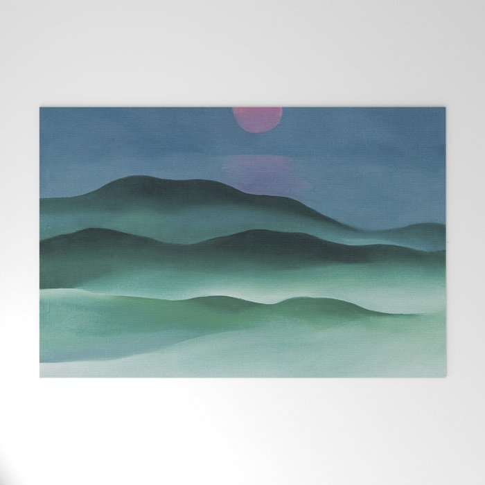 Pink Moon over Water (1924) by Georgia O'Keeffe Welcome Mat Gallery Image 1