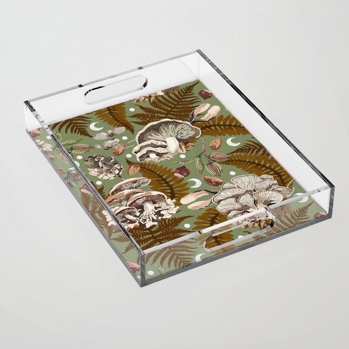 Mushrooms in moon forest G Acrylic Tray Gallery Image 1