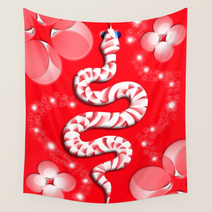 Lucky Red Snake Wall Tapestry Gallery Image 4
