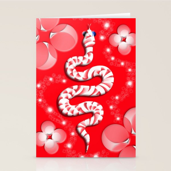 Lucky Red Snake Stationery Card Gallery Image 2