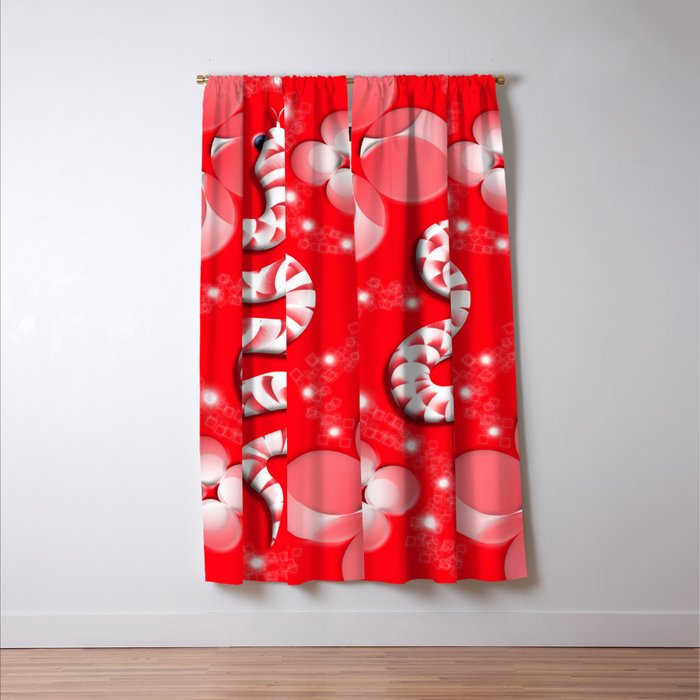 Lucky Red Snake Window Curtain Gallery Image 3