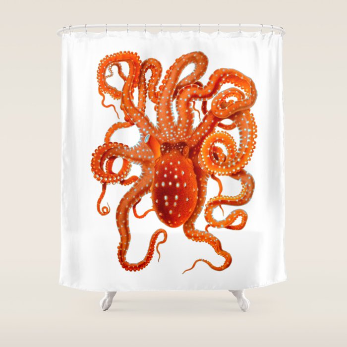 Vintage Octopus Shower Curtain Gallery Image 1