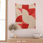 Modern geometric shapes 56 Wall Tapestry Gallery Image 2