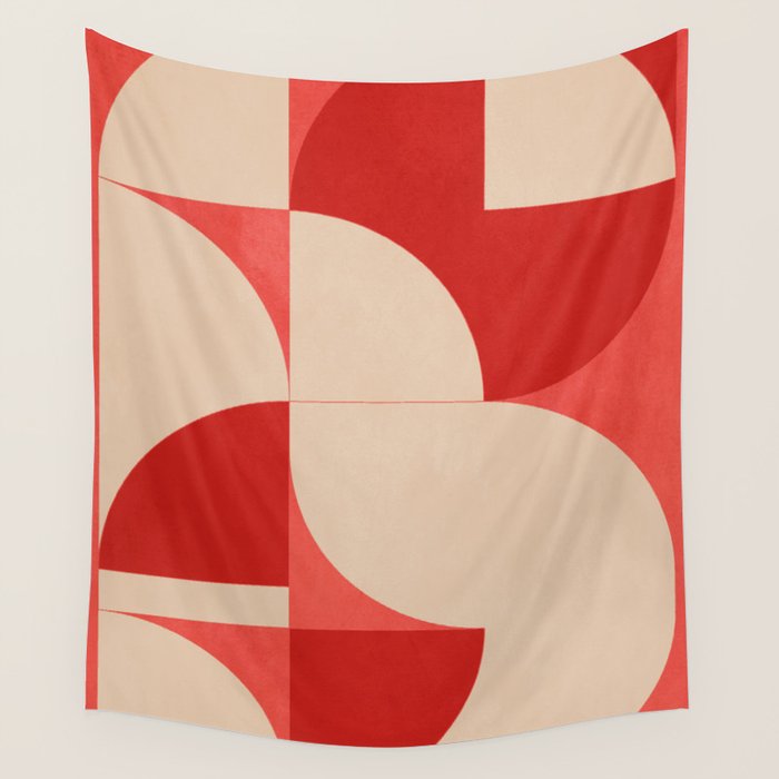 Modern geometric shapes 56 Wall Tapestry Gallery Image 4