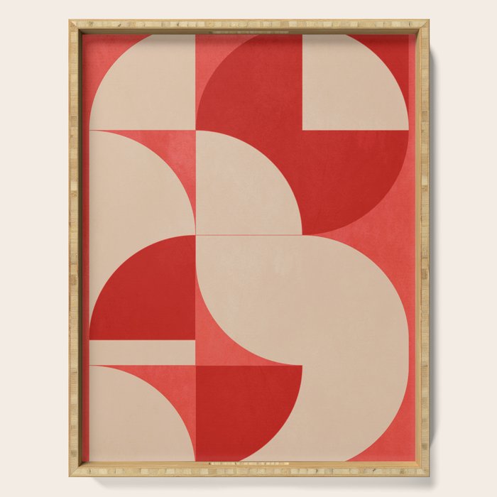 Modern geometric shapes 56 Serving Tray Gallery Image 1