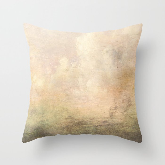 Sage Peach Throw Pillow Gallery Image 1