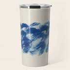 Ink Wave Blue Ocean Abstract Travel Mug Gallery Image 1