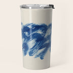 Ink Wave Blue Ocean Abstract Travel Mug Gallery Image 2