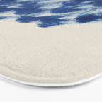 Ink Wave Blue Ocean Abstract Bath Mat Gallery Image 3
