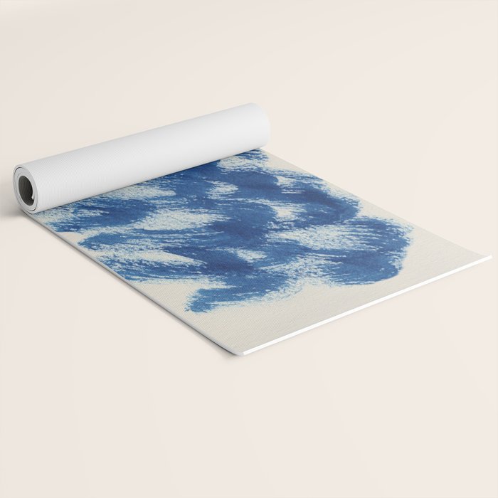 Ink Wave Blue Ocean Abstract Yoga Mat Gallery Image 2