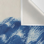 Ink Wave Blue Ocean Abstract Wall Tapestry Gallery Image 3