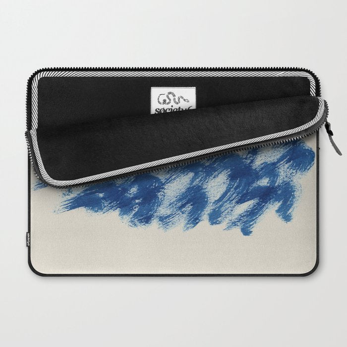 Ink Wave Blue Ocean Abstract Laptop Sleeve Gallery Image 2