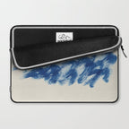 Ink Wave Blue Ocean Abstract Laptop Sleeve Gallery Image 2