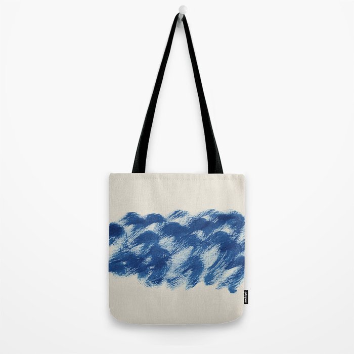 Ink Wave Blue Ocean Abstract Tote Bag Gallery Image 2