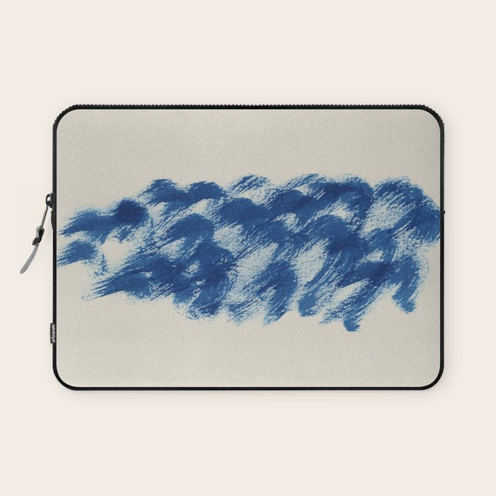 Ink Wave Blue Ocean Abstract Laptop Sleeve Gallery Image 1