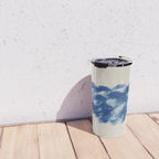 Ink Wave Blue Ocean Abstract Travel Mug Gallery Image 4