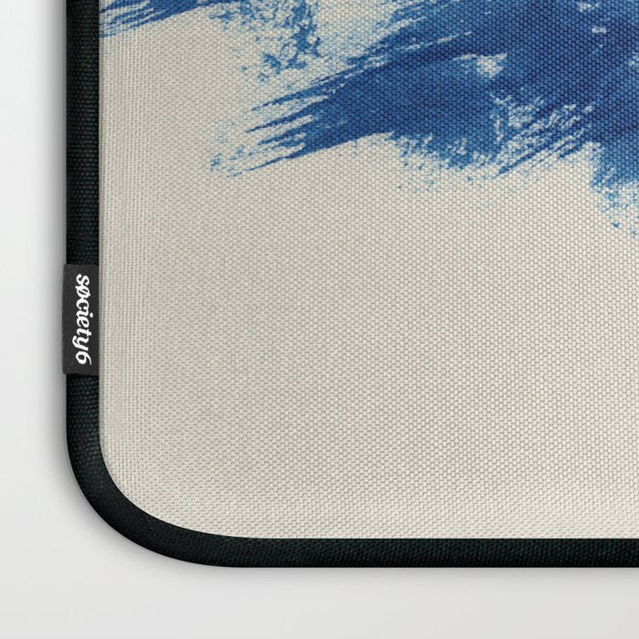 Ink Wave Blue Ocean Abstract Laptop Sleeve Gallery Image 3