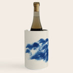 Ink Wave Blue Ocean Abstract Wine Chiller Gallery Image 2