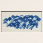 Ink Wave Blue Ocean Abstract Desk Mat Gallery Image 3