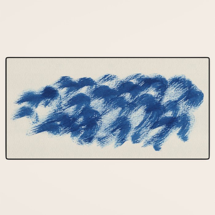 Ink Wave Blue Ocean Abstract Desk Mat Gallery Image 3