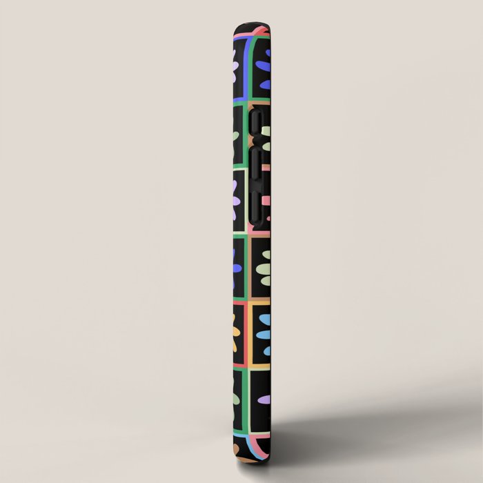 Checkered Flowers in Black  iPhone Case Gallery Image 2