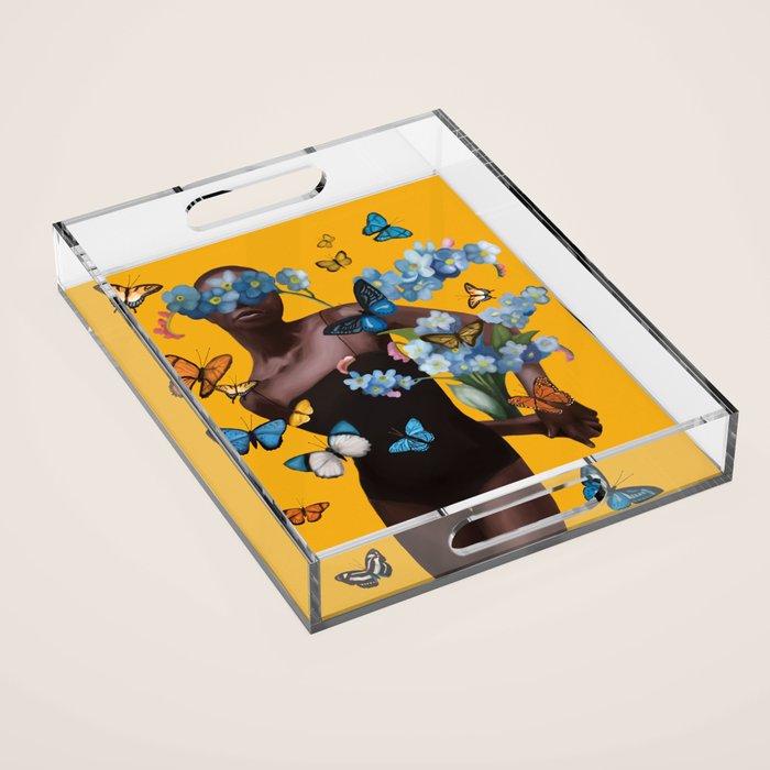 Blooming in Flight 1 Acrylic Tray Gallery Image 1