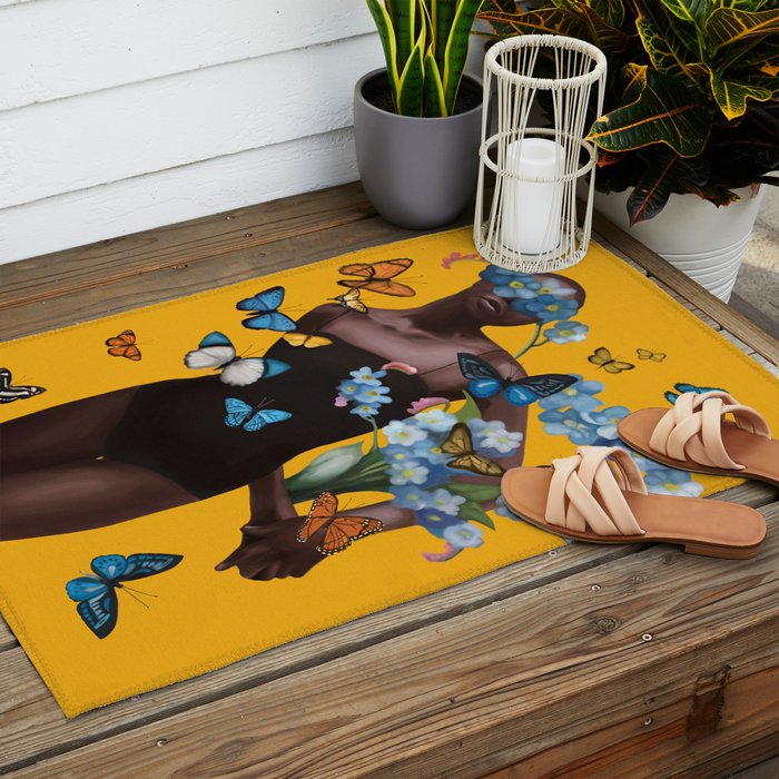 Blooming in Flight 1 Outdoor Rug Gallery Image 2